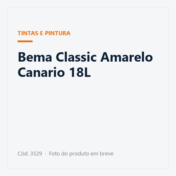 Bema Classic Amarelo Canario 18L