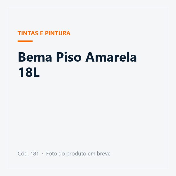 Bema Piso Amarela 18L