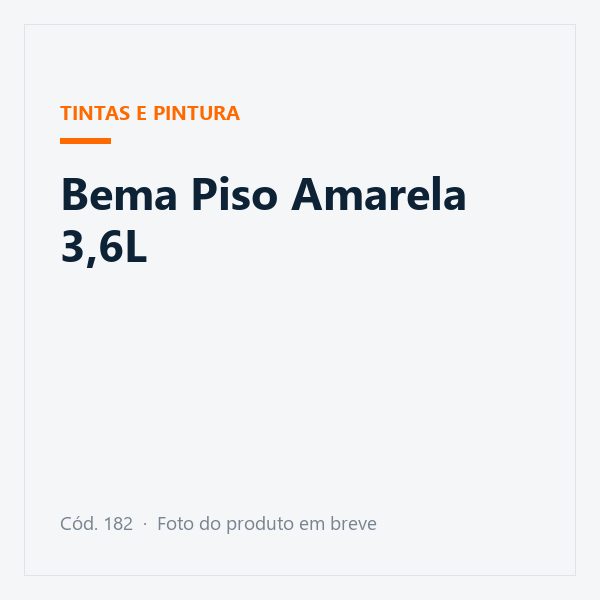 Bema Piso Amarela 3,6L