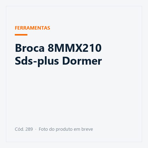 Broca 8MMX210 Sds-plus Dormer