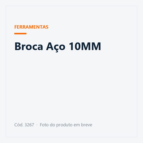 Broca Aço 10MM