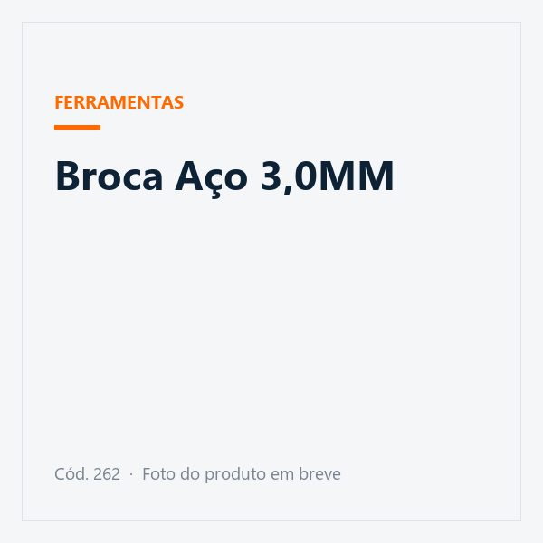 Broca Aço 3,0MM