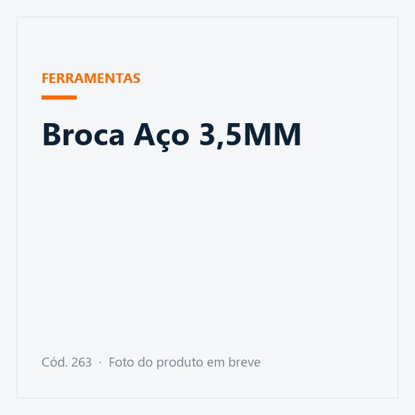 Broca Aço 3,5MM