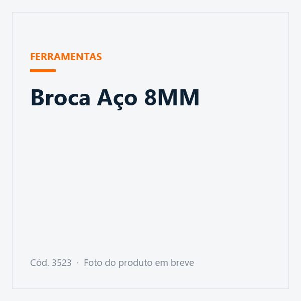 Broca Aço 8MM