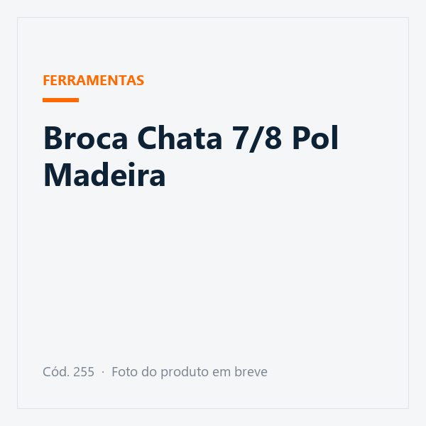 Broca Chata 7/8 Pol Madeira