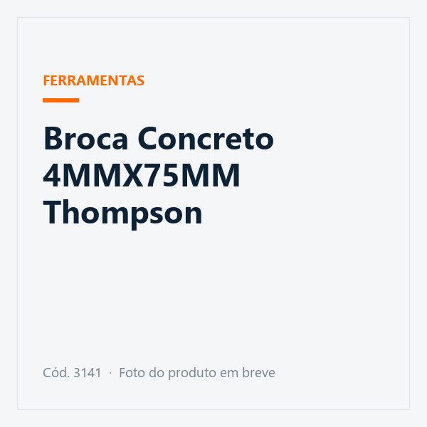 Broca Concreto 4MMX75MM Thompson