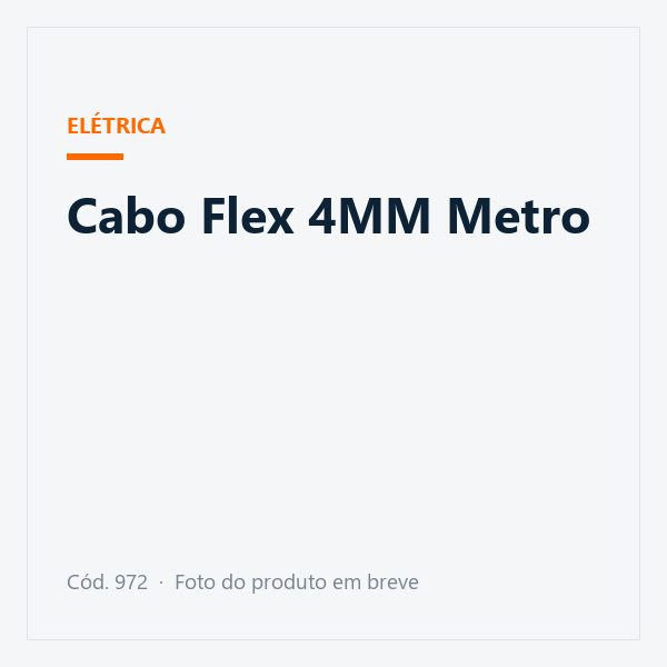 Cabo Flex 4MM Metro