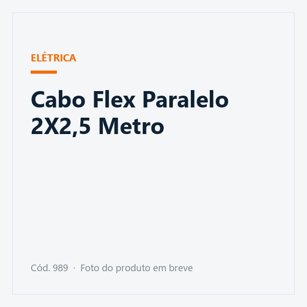 Cabo Flex Paralelo 2X2,5 Metro