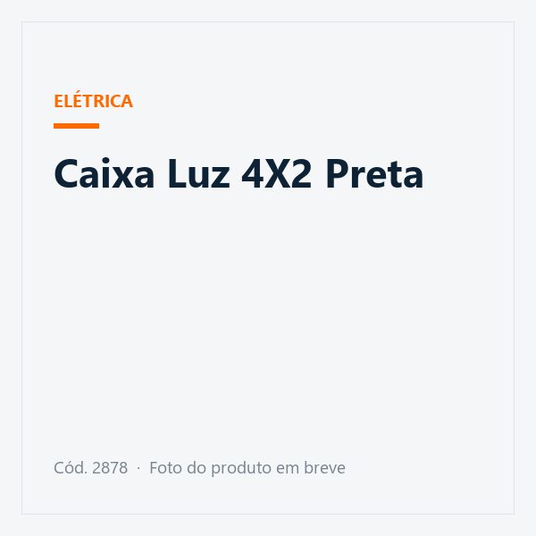 Caixa Luz 4X2 Preta