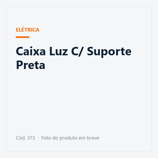 Caixa Luz C/ Suporte Preta