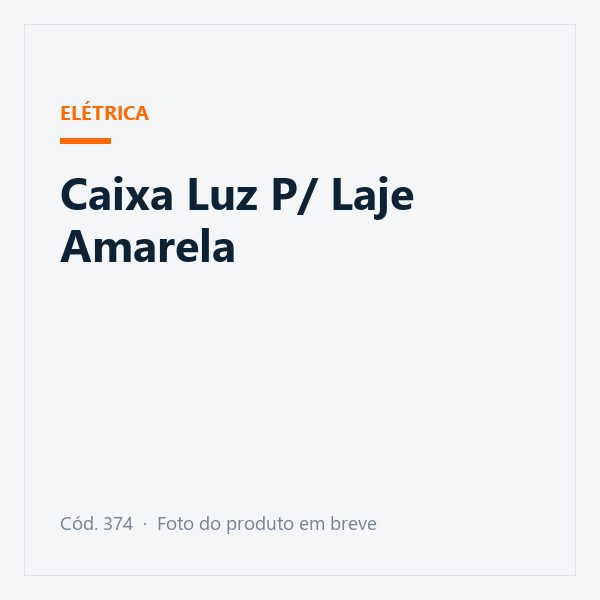 Caixa Luz P/ Laje Amarela