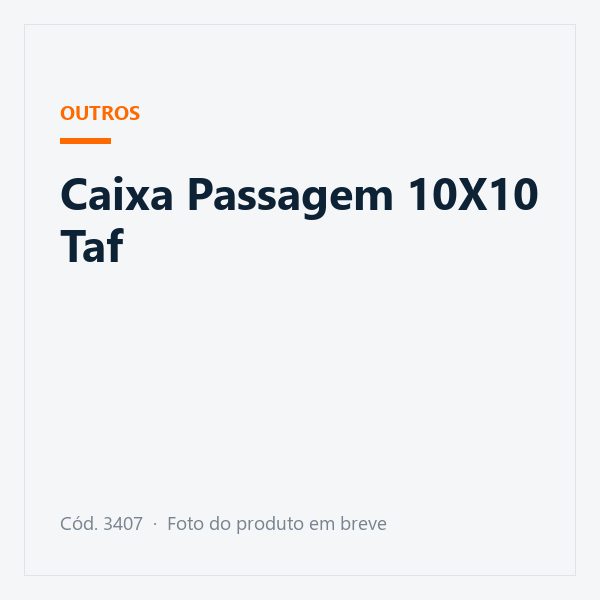 Caixa Passagem 10X10 Taf