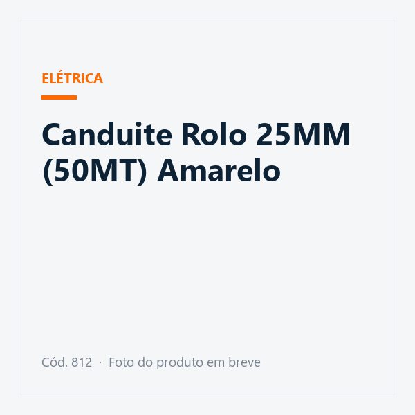 Canduite Rolo 25MM (50MT) Amarelo
