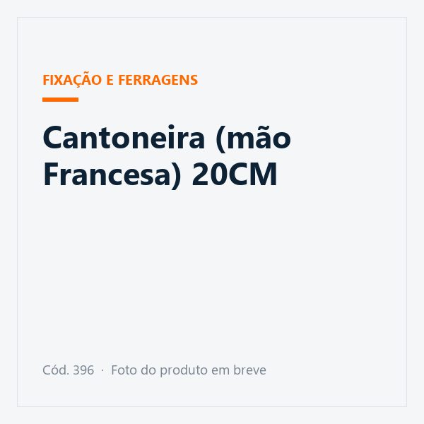 Cantoneira (mão Francesa) 20CM