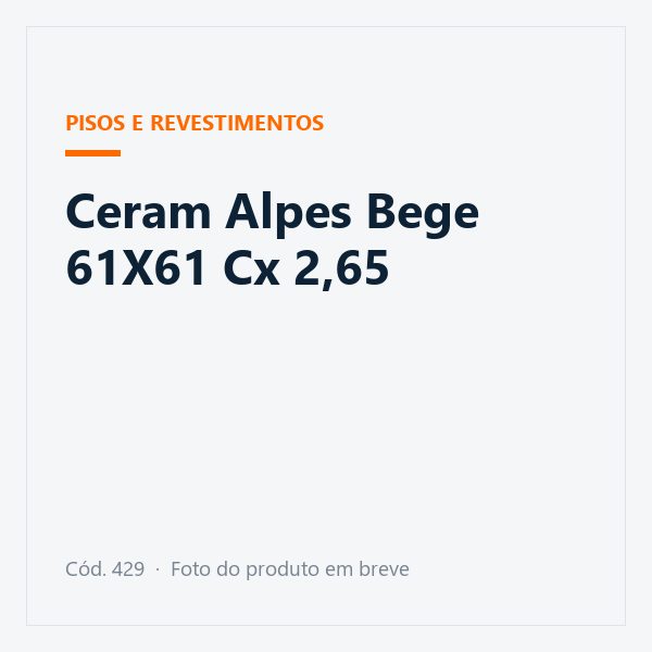 Ceram Alpes Bege 61X61 Cx 2,65
