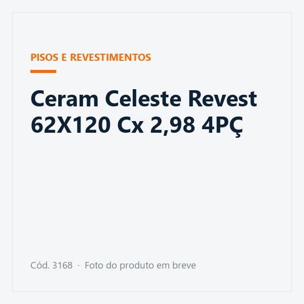 Ceram Celeste Revest 62X120 Cx 2,98 4PÇ