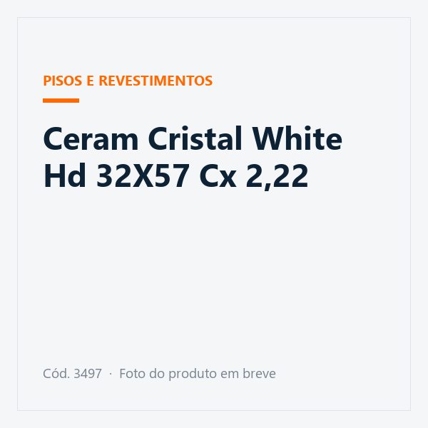 Ceram Cristal White Hd 32X57 Cx 2,22