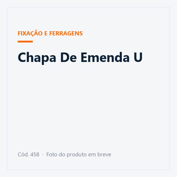 Chapa De Emenda U