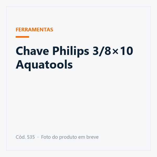 Chave Philips 3/8×10 Aquatools