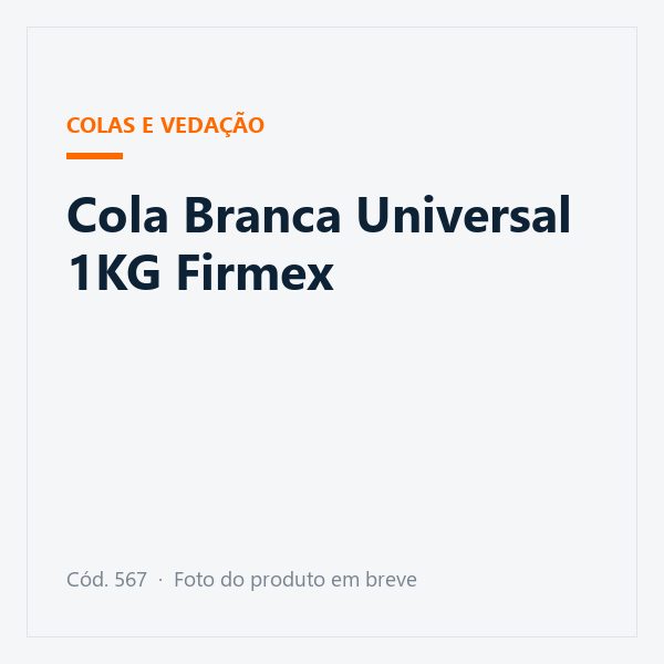 Cola Branca Universal 1KG Firmex