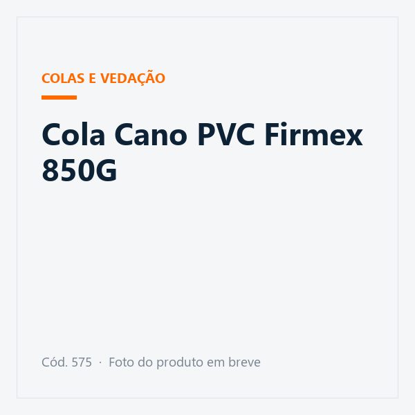 Cola Cano PVC Firmex 850G