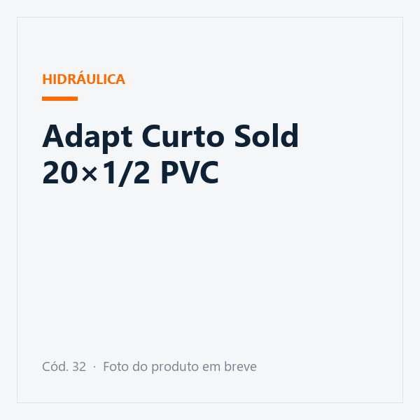 Adapt Curto Sold 20×1/2 PVC