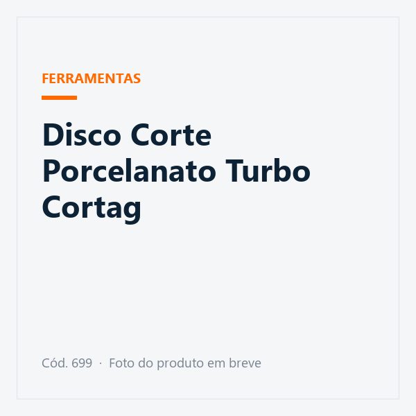 Disco Corte Porcelanato Turbo Cortag