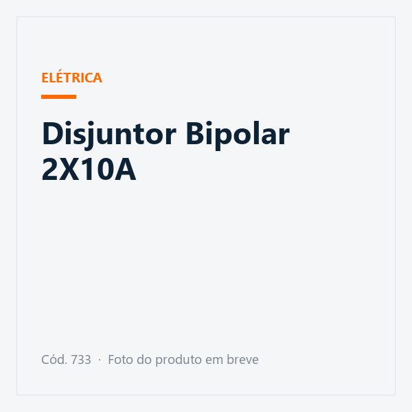 Disjuntor Bipolar 2X10A