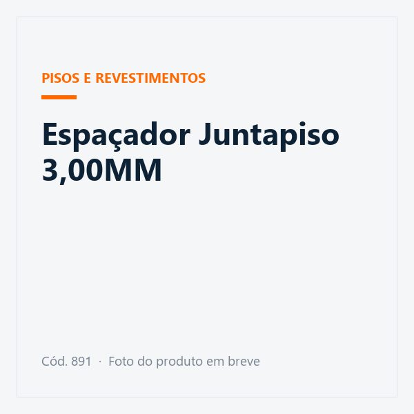 Espaçador Juntapiso 3,00MM