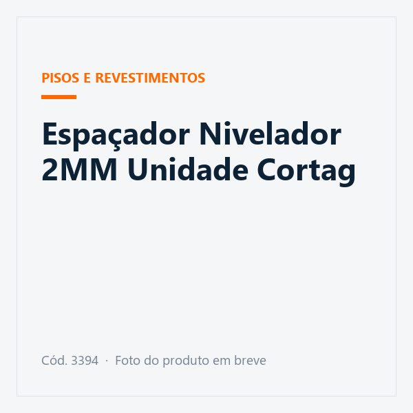 Espaçador Nivelador 2MM Unidade Cortag