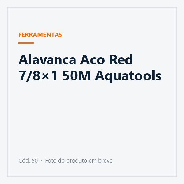Alavanca Aco Red 7/8×1 50M Aquatools