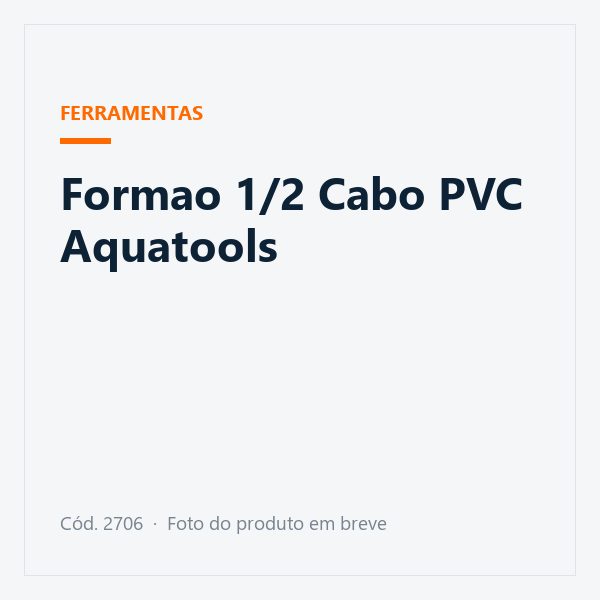 Formao 1/2 Cabo PVC Aquatools