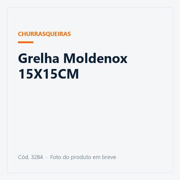 Grelha Moldenox 15X15CM