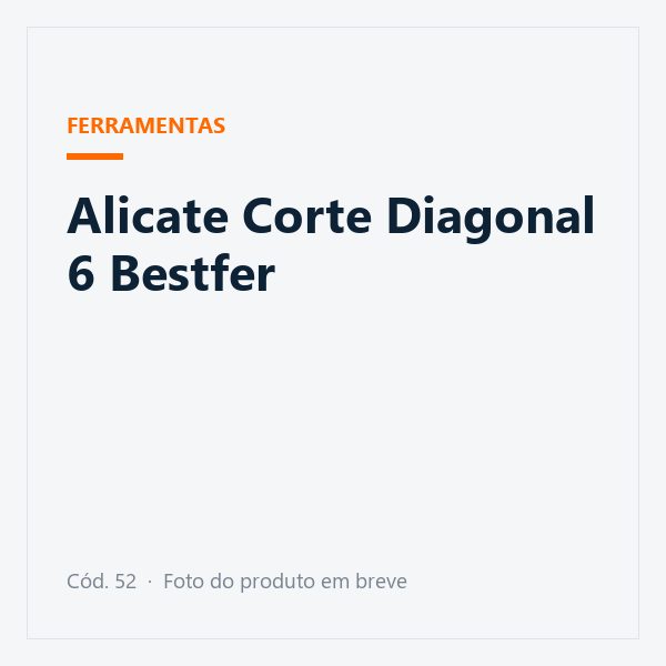 Alicate Corte Diagonal 6 Bestfer