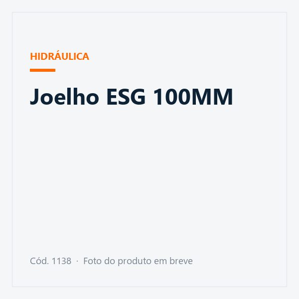 Joelho ESG 100MM