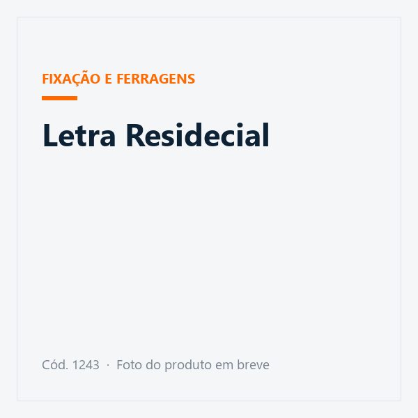 Letra Residecial