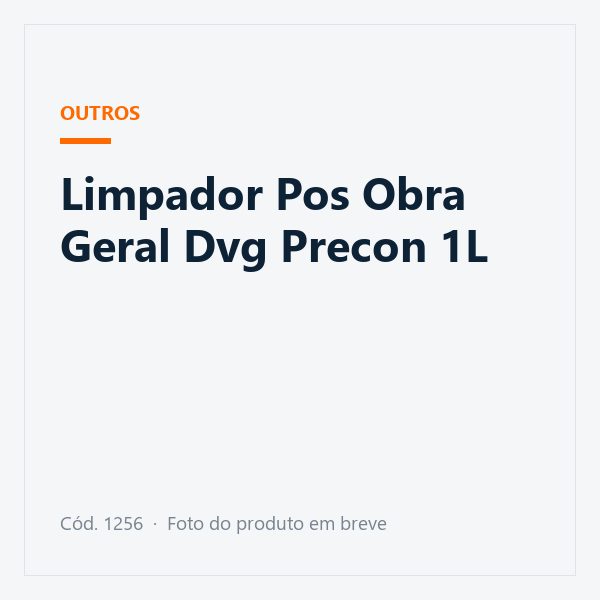 Limpador Pos Obra Geral Dvg Precon 1L