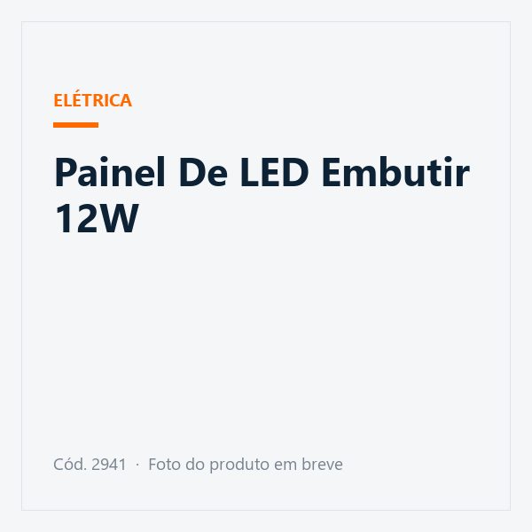 Painel De LED Embutir 12W