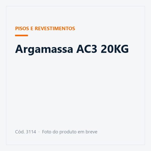 Argamassa AC3 20KG