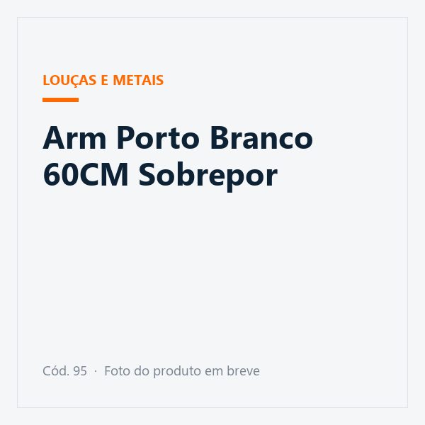 Arm Porto Branco 60CM Sobrepor