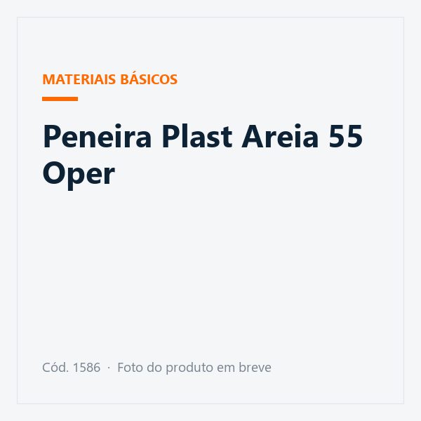 Peneira Plast Areia 55 Oper