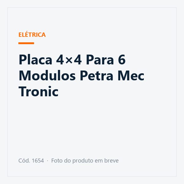Placa 4×4 Para 6 Modulos Petra Mec Tronic