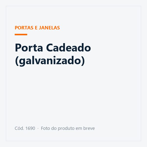 Porta Cadeado (galvanizado)