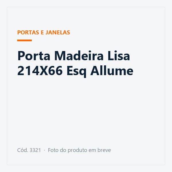 Porta Madeira Lisa 214X66 Esq Allume