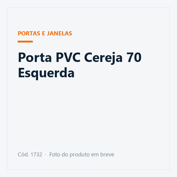 Porta PVC Cereja 70 Esquerda