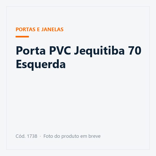 Porta PVC Jequitiba 70 Esquerda