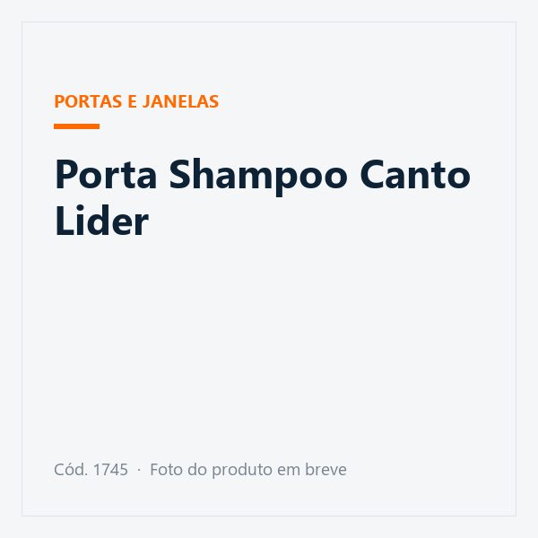 Porta Shampoo Canto Lider