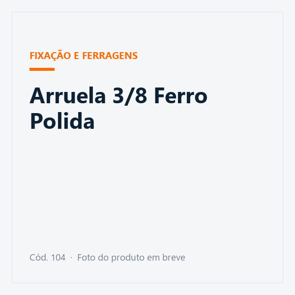 Arruela 3/8 Ferro Polida