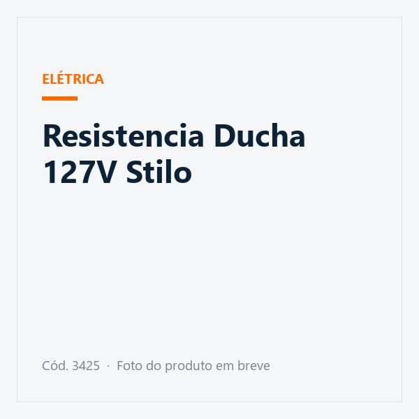 Resistencia Ducha 127V Stilo