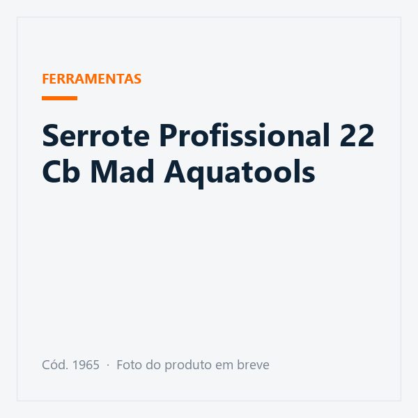 Serrote Profissional 22 Cb Mad Aquatools